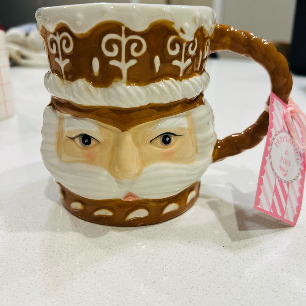 Peppermint & Pine Nutcracker Santa Ceramic Mug – Holiday Coffee Cup
